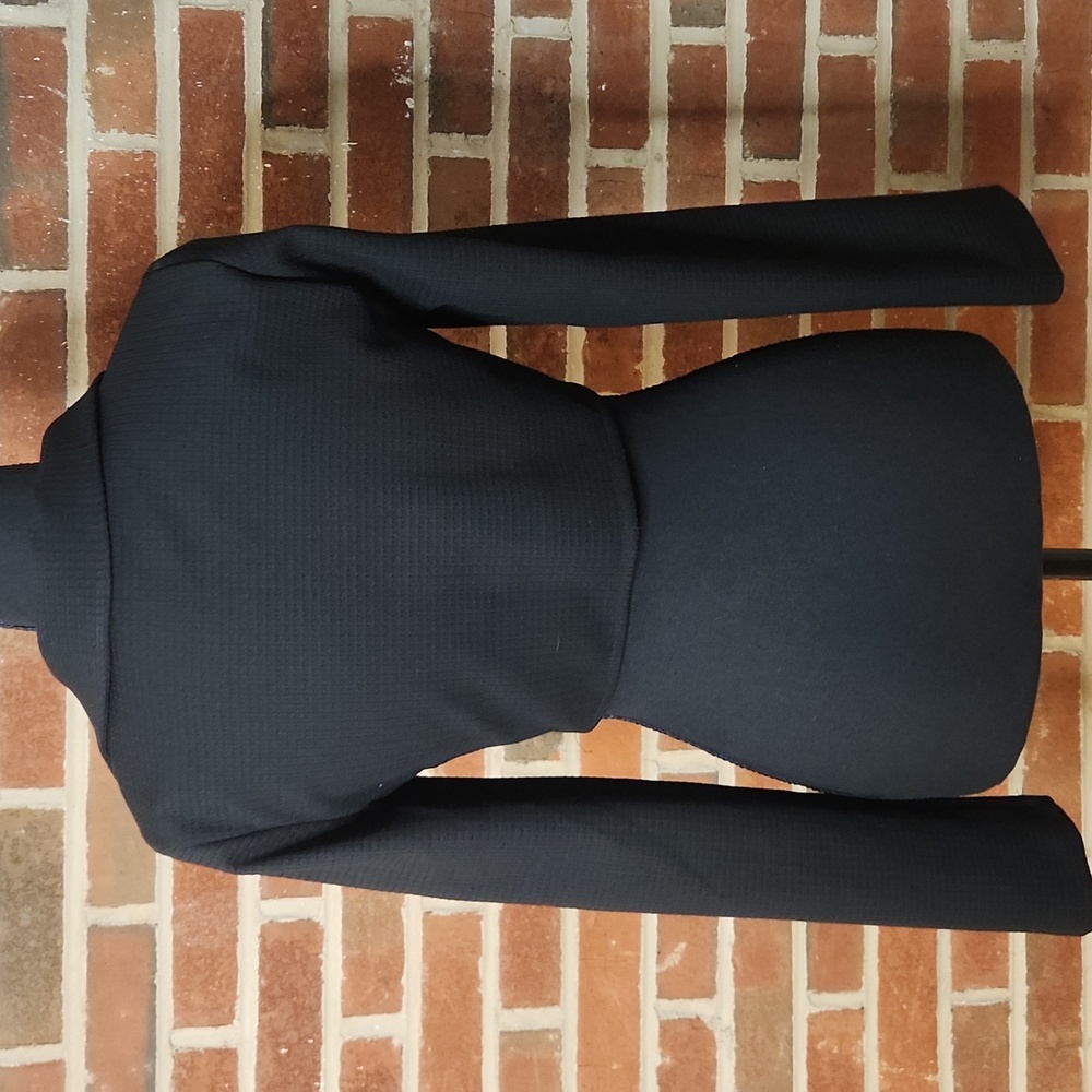 Zara Black Long Sleeve Crop Top, XS - Picture 4 of 7
